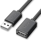 3 PCS Jasoz USB Man-vrouw Zuurstofvrije Koperen Kern Verlengkabel, Kleur: Zwart 5m