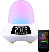 Wake-up Light - Speaker radio - Slaaptrainer - White Noise Machine - Bluetooth - Kinderwekker - Nachtlampje - Digitale Wekker