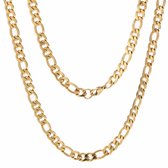 Fako Bijoux® - Schakelketting Figaro - Staal - RVS - Figaro Ketting - 3.5mm - 40cm - Goudkleurig