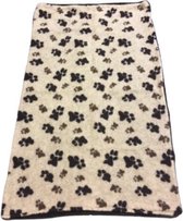 Topmast Fleecedeken XL Dubbelgestikt 150 * 95 cm - Creme Print
