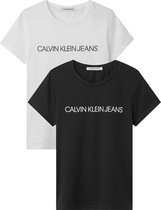 Calvin Klein T-shirt - Vrouwen - Wit - Zwart