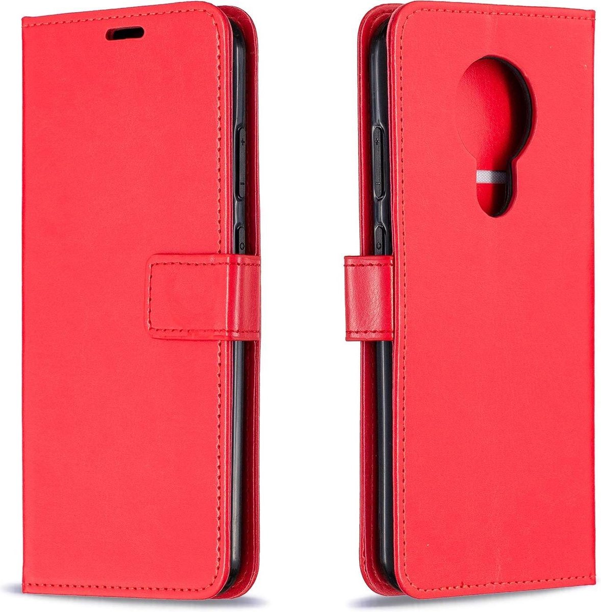 Portemonnee Book Case Hoesje Geschikt voor: Nokia 5.3 - rood
