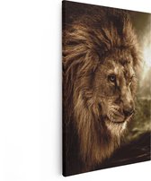 Artaza - Peinture sur Canevas - Lion - Tête de lion - Blanc Blanc - 40x60 - Photo sur Toile - Impression sur toile