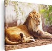 Artaza Canvas Schilderij Leeuw - 40x30 - Klein - Foto Op Canvas - Canvas Print