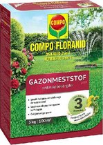 Compo Gazonmest 2 in 1 Met Onkruidbestrijding - 3 kg. Voor 100 m2 - Gazon - Garden Select (Nieuw)