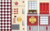 decoratiestickers Fire Station 6-delig