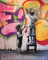 Banksy Stijl Graffiti Wall Art Print Poster Wall Art Kunst Canvas Printing Op Papier Living Decoratie 90x130cm Multi-color