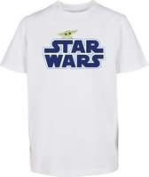Kinder T-Shirt Star Wars Blue Logo Tee wit