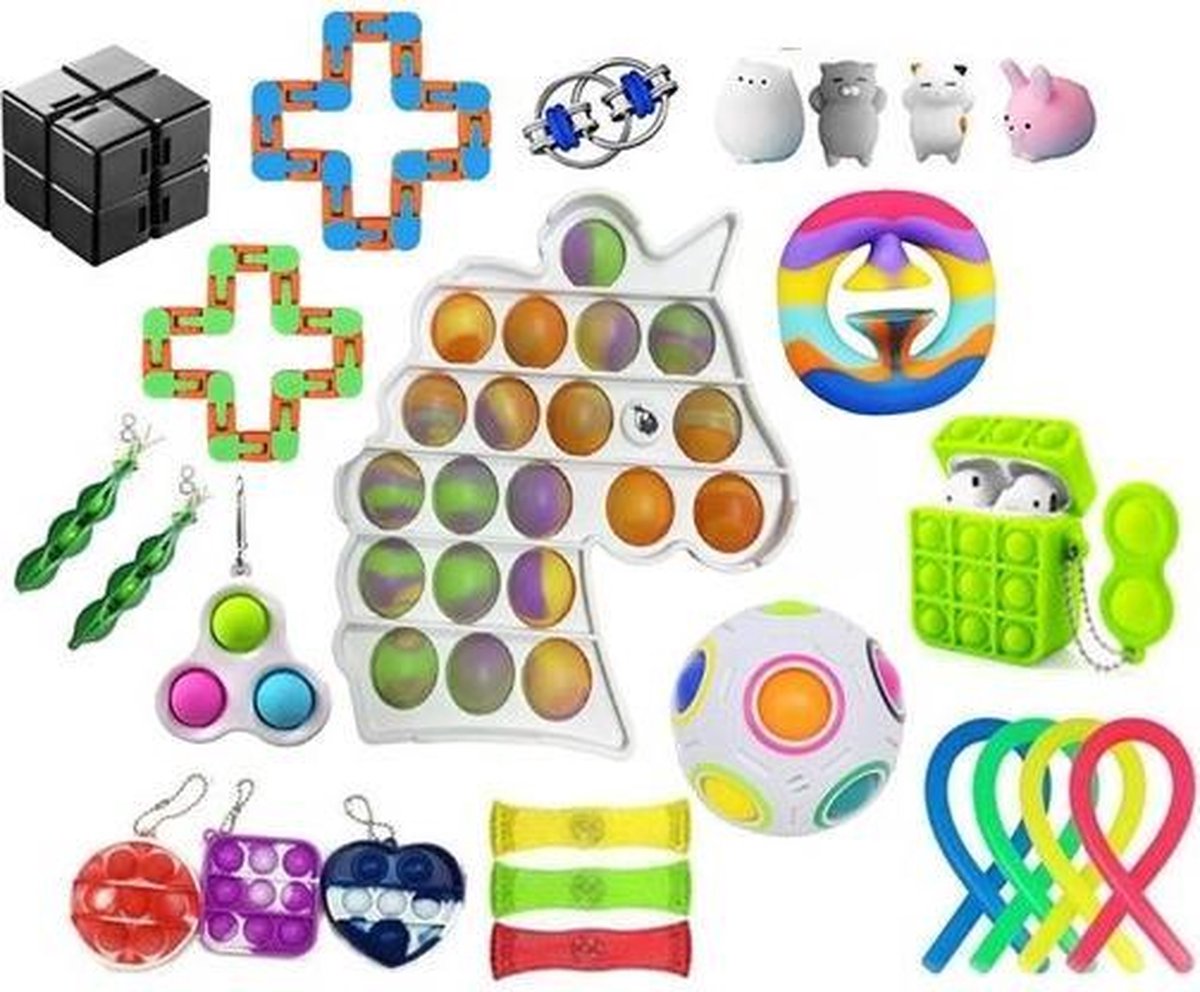 Fidget Toy Pakket, Fidget Toys Box, Fidget Toy set, 25 stuks, Airpods