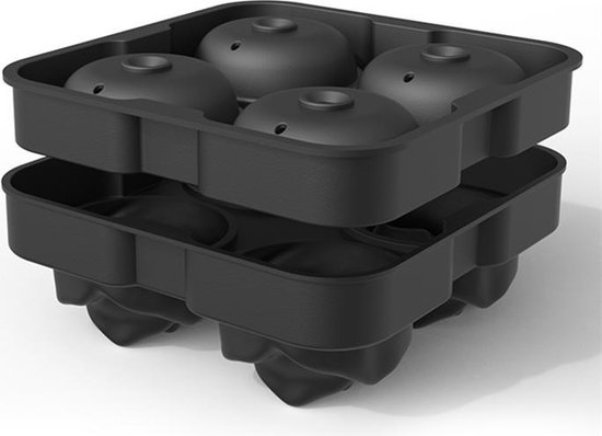 TDR - Siliconen ijsblokjesvorm - ijsbal Maker Met Deksel - ijsklontjes maken - 4 vormen - Thema: roos