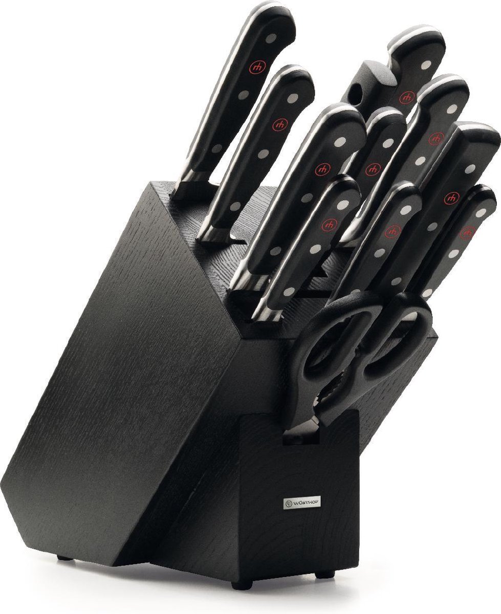 Wusthof - Classic Messenset 12-delig met zwart blok