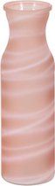 Glas vaas - design - roze - Ø6x19.5cm