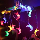 Led lampjes slinger - Maantjes - 3 meter - 20 lichtjes - Multicolour- Werkt op batterijen - Knipperfunctie - Slaapkamer - Kerstverlichting