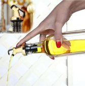 FSW-Products - Luxe schenktuit - Schenktuit voor olie - Schenkdop voor wijn - Goud - Schenkdop voor fles - Kunststof - Rubberen afsluitring - Schenktuit voor azijn, wijn of olieflessen - Schenktuitje - Olijfolie dispenser - Bar accessoire