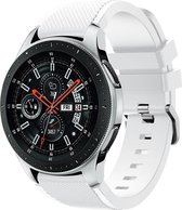 Shop4 - Bandje voor Samsung Galaxy Watch4 Classic 42/ 46mm - Siliconen Wit
