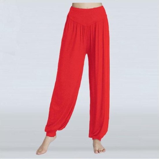 New Age Devi - Dames Comfortabele Harem Pants - Rood - XL - Buikdansen Wijde Luchtige Broek — afbeelding 5