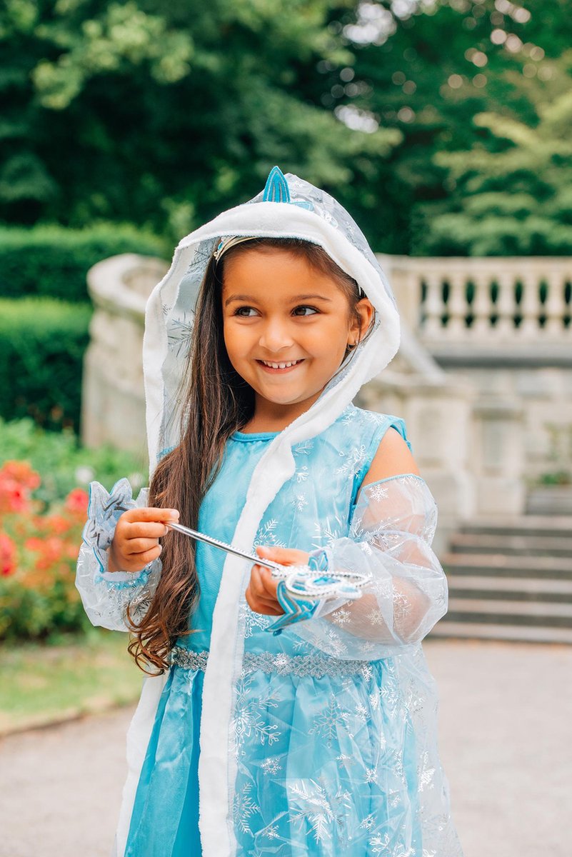 Prinsessenjurk meisje - Verkleedkleren - Het Betere Merk - losse cape + mouwen - Kroon - Carnavalskleding meisje - Prinsessen speelgoed — afbeelding 2