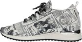 Lastrada laced up sneakers wit newspaper