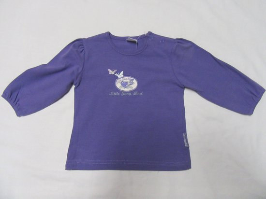 dirkje , fille , t-shirt à manches longues , violet petit oiseau chanteur , 86 - 18 mois