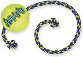 Kong Air Squeakair Tennis Ball + Touw Geel M