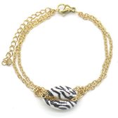 SchelpenArmband-roestvrij staal-goudkleurig-zebraschelp-Musthaves