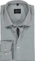 VENTI modern fit overhemd - grijs - Strijkvrij - Boordmaat: 38