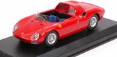 De 1:43 Diecast Modelcar van de Ferrari 250 LM Spider Prova van 1965 in Red. De fabrikant van het schaalmodel is Best Model. Dit model is alleen online verkrijgbaar