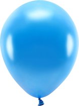 100x Blauwe ballonnen 26 cm eco/biologisch afbreekbaar - Milieuvriendelijke ballonnen - Feestversiering/feestdecoratie - Blauw thema - Themafeest versiering