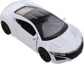 schaalmodel Honda 2015 NSX 1:34 wit 11,5 cm