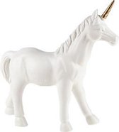 Eenhoorn Beeldje - Unicorn - Wit Keramiek - 20cm