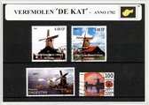 Verfmolen de Kat - Typisch Nederlands postzegel pakket & souvenir. Collectie met verschillende postzegels van Verfmolen de Kat – kan als ansichtkaart in een A6 envelop - authentiek cadeau - kado - kaart - molen - typisch - dutch - zaanse schans