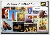 The beauty of HOLLAND - Typisch Nederlands postzegel pakket & souvenir. Collectie van verschillende postzegels met Nederland als thema – kan als ansichtkaart in een A6 envelop - au