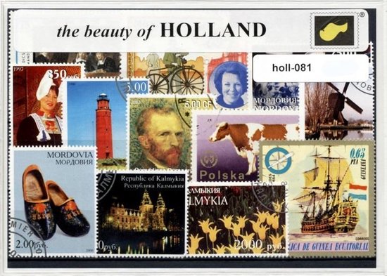 The beauty of HOLLAND - Typisch Nederlands postzegel pakket & souvenir. Collectie van verschillende postzegels met Nederland als thema – kan als ansichtkaart in een A6 envelop - authentiek cadeau - kado - kaart - holland - dutch - nederland - oranje
