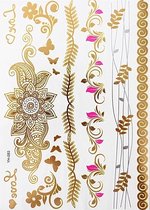 DW4Trading® Tijdelijke watervaste metallic tattoo festival type E