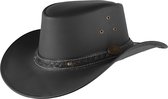 Lederen hoed Scippis Frisco; black; small