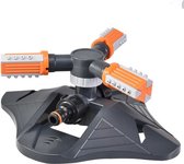 BOTC - Sprinkler – Tuinsproeier – Sprinklersysteem – Sproeier - Cirkelsproeier – Watersproeier - Lawnmakers - 3 armen - Automatisch 360 ° roterende - 50 tot 225 m² -oranje