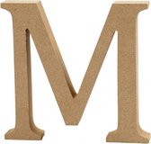 letter M MDF 13 cm