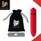 Goddess Aphrodite bullet vibrator - 10 standen - inclusief batterij - mini vibrator - clitoris stimulator - rood