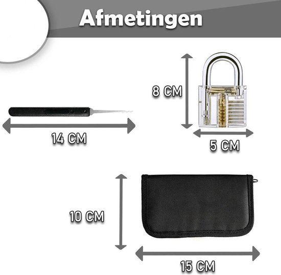 AVINT GOODS Lockpick Set Met 3 Sloten - 27 Delig - Geschikt Voor Beginners En Gevorderden - Zwart - AVINT GOODS