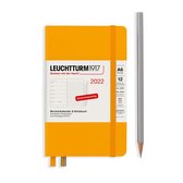 Leuchtturm1917 A6 Pocket Weekly Planner & NoteBook 2022 Hardcover Rising Sun