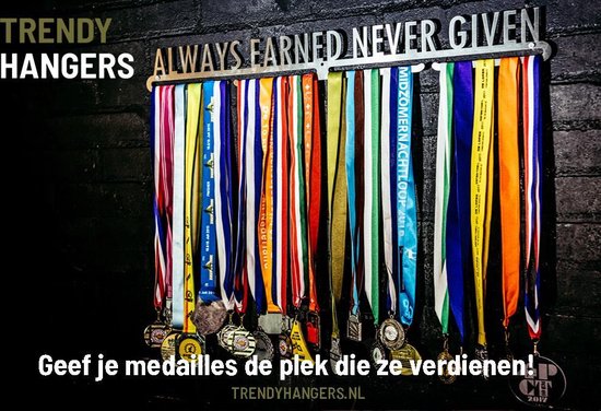Porte-médailles - acier inoxydable - Finisher (35cm de large) - Produit  néerlandais 