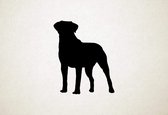 Valley Bulldog - Silhouette hond - M - 73x60cm - Zwart - wanddecoratie