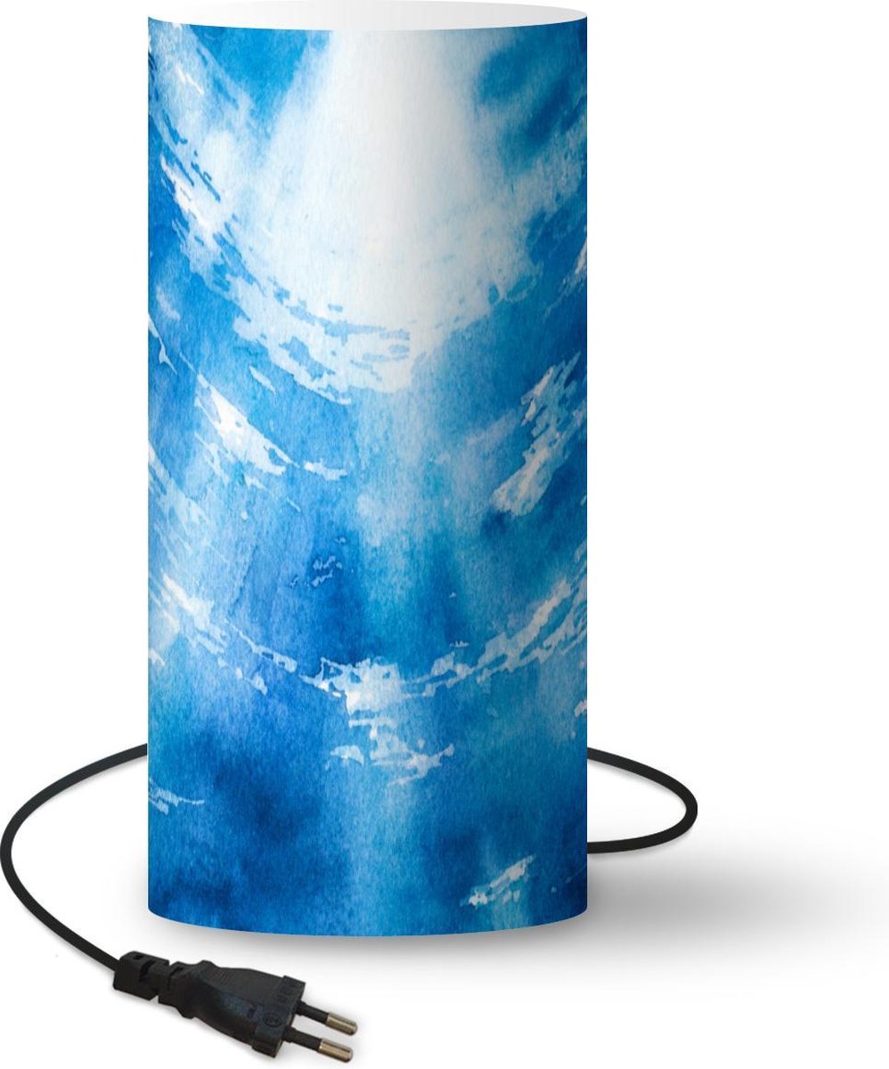 Lamp - Nachtlampje - Tafellamp slaapkamer - Water - Zee - Zon - 54 cm hoog - Ø24.8 cm - Inclusief LED lamp