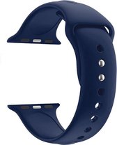 Geschikt voor Apple Watch Bandje - Apple watch bandjes - Siliconen - Donkerblauw - 38/40mm