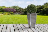 GoodVibes - Plantenbak Houtcomposiet WPC: 27 x 27 x 53 cm, Taupe