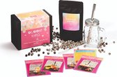 Kit de démarrage Bubble Tea - Faites votre eigen Bubble Tea maintenant avec de vraies perles de Tapioca - 5 saveurs différentes et un pot !