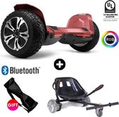 Gyroor G2 + Hoverkart | Oxboard |8.5 Inch Wielen | Hoverboard met Hoverkart | Elektrische Step Alternatief | Rood