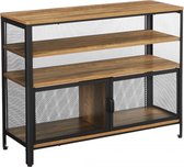 Hoppa! Mesh Kast - Bruin/Zwart - Hout/Metaal