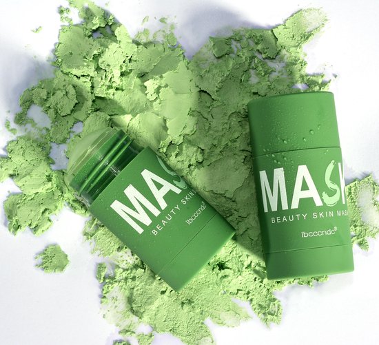 Green Mask Stick - Huidverzorging - Gezichtsmasker - Kleimasker - Mee Eters & Acne verwijderen - Acne verzorging - Vette huid - Mee-eter verwijderaar - Poriën reiniger -Blackhead - Verzachtend -Verkoelend - Dermatologisch getest