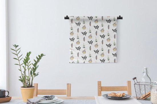 Tapisserie - Tapisserie - Hibou - Citation - Motif - 60x60 cm - Tapisserie